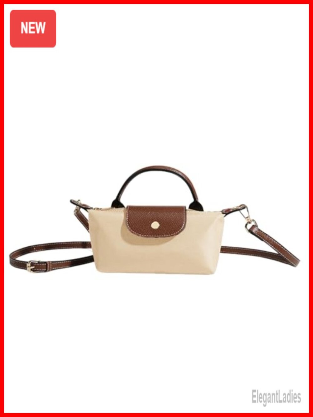 Quilted Nylon Mini Crossbody Bag Adjustable Strap Small Purse